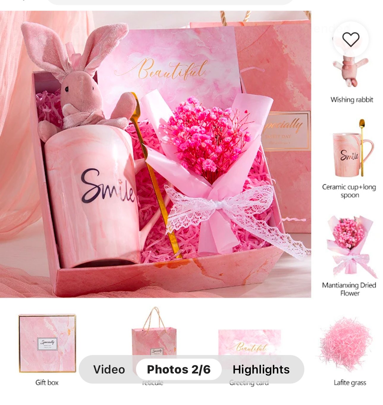 Pink Towel Flower Gift Set for Women