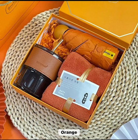 3PCS Umbrella, Cup and Towel Travel Gift Set