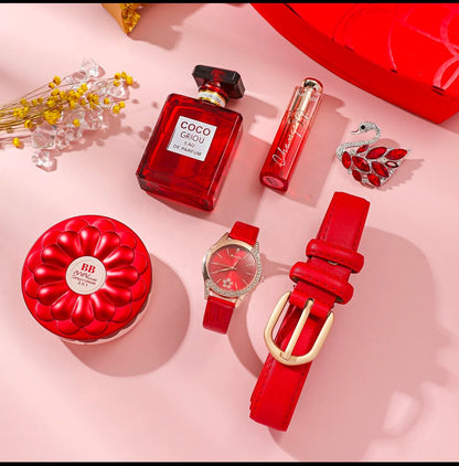 Womens Christmas and Valentine Perfume and Watch Set for Her