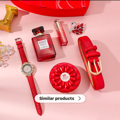 Womens Christmas and Valentine Perfume and Watch Set for Her