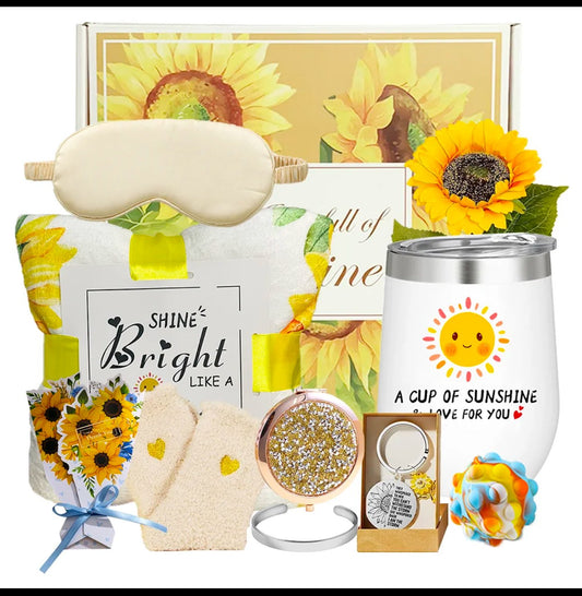 Womens 10 pcs Sunflower Gift Set for Her