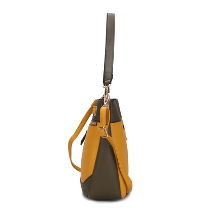 Evie two tone Vegan Leather Women Shoulder bag