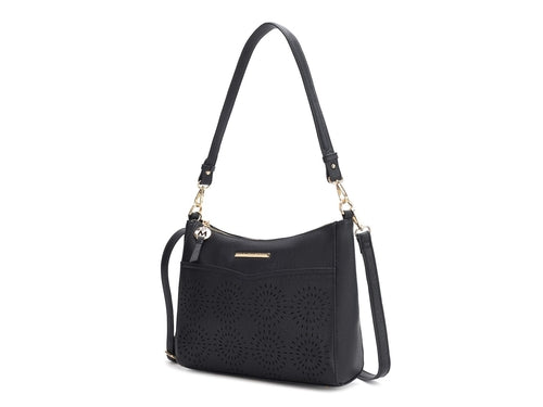 Alanis Laser Cut Vegan Leather Women Shoulder Bag