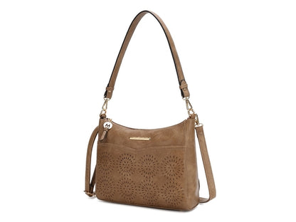 Alanis Laser Cut Vegan Leather Women Shoulder Bag