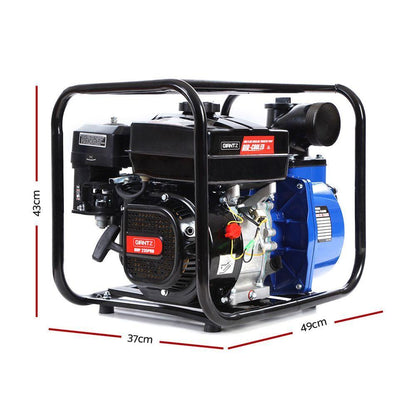 Giantz 8HP 3" Petrol Water Pump Garden Irrigation Transfer Blue