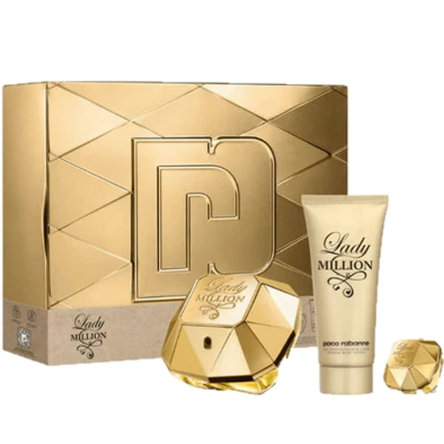 Paco Rabanne Lady Million Gift Set 80ml EDP + 100ml Body Lotion + 5ml