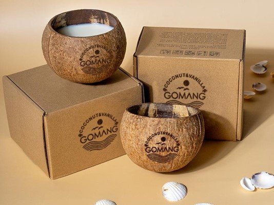 Coconut Shell Hot Stamping Scented Candles