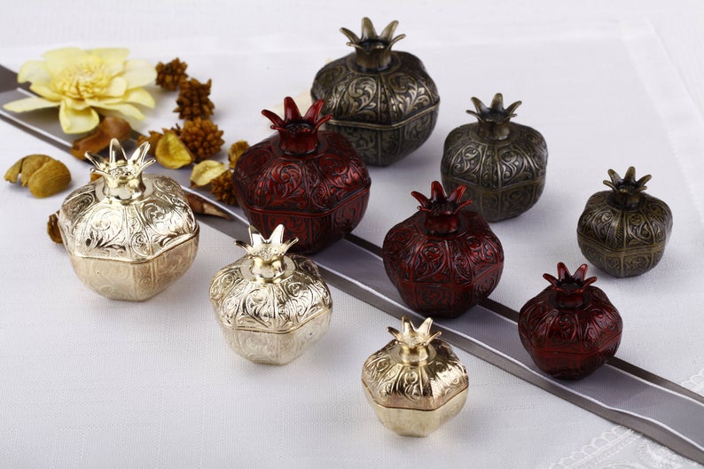 Pomegranate wedding favors, 50PCS