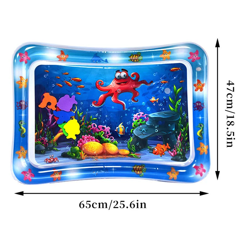 1pc Red Octopus Baby Playing Water Mat PVC Inflatable Play Mat Cushion