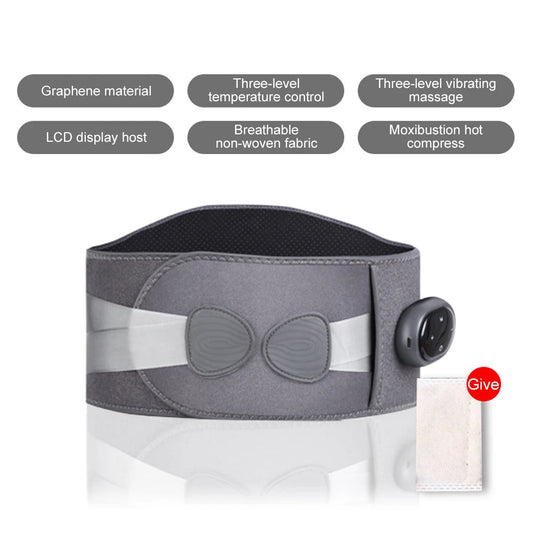 Electric Heating Waist Massage Belt Back Support Warm Hot Compress