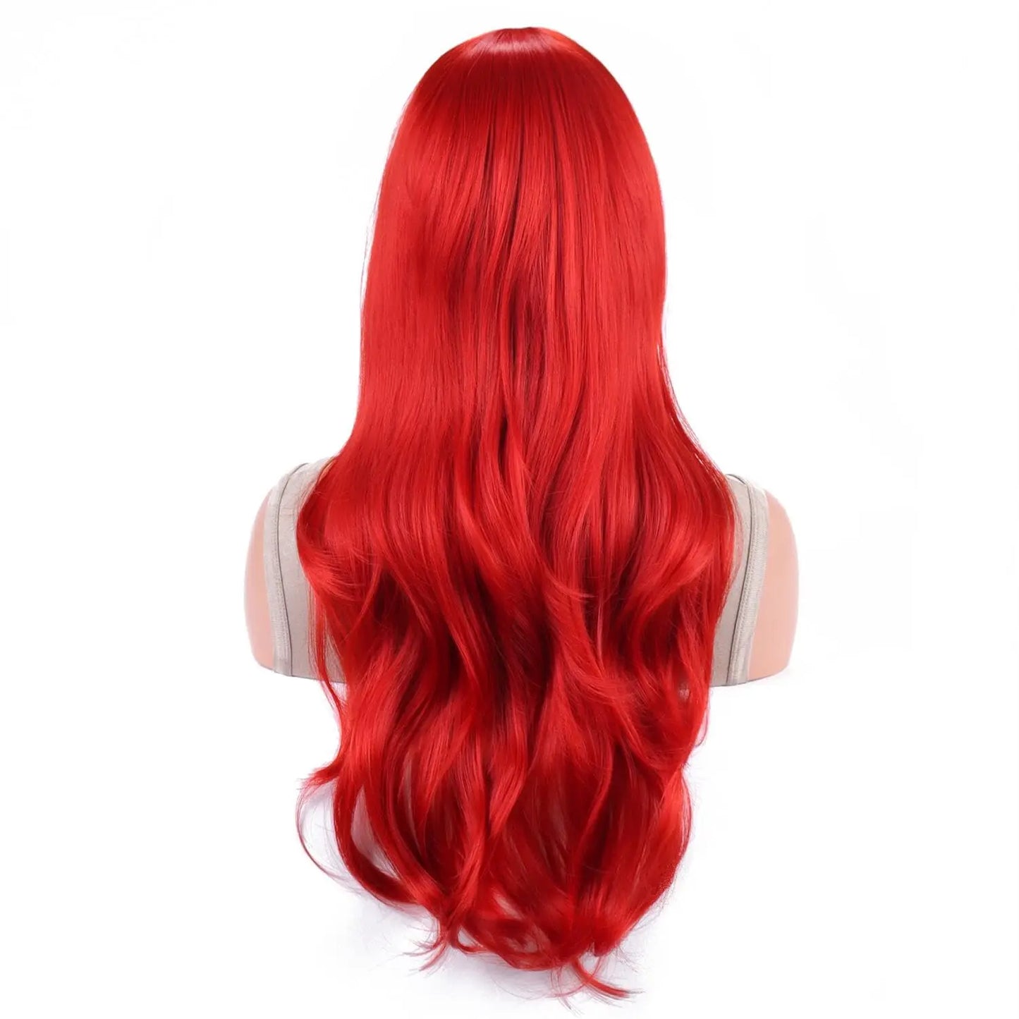 Synthetic probeauty Mermaid Wig Long Red Curly Body Wave Wig Halloween