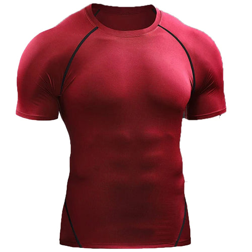 2024 Compression T Shirt Men Summer Sportswear Running T-shirt Elastic