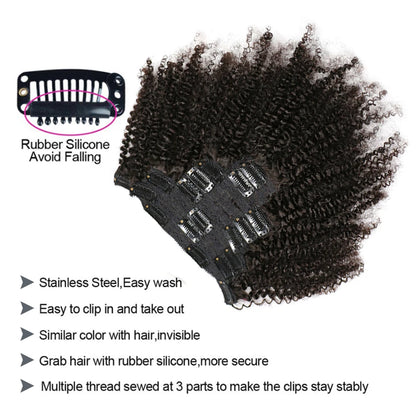 Maxine 3C 4AHair Kinky Curly Clip In Hair Extensions Human Hair Full