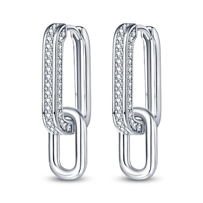 Hot 925 Sterling Silver Geometric Minimalist Series Drop Earrings For