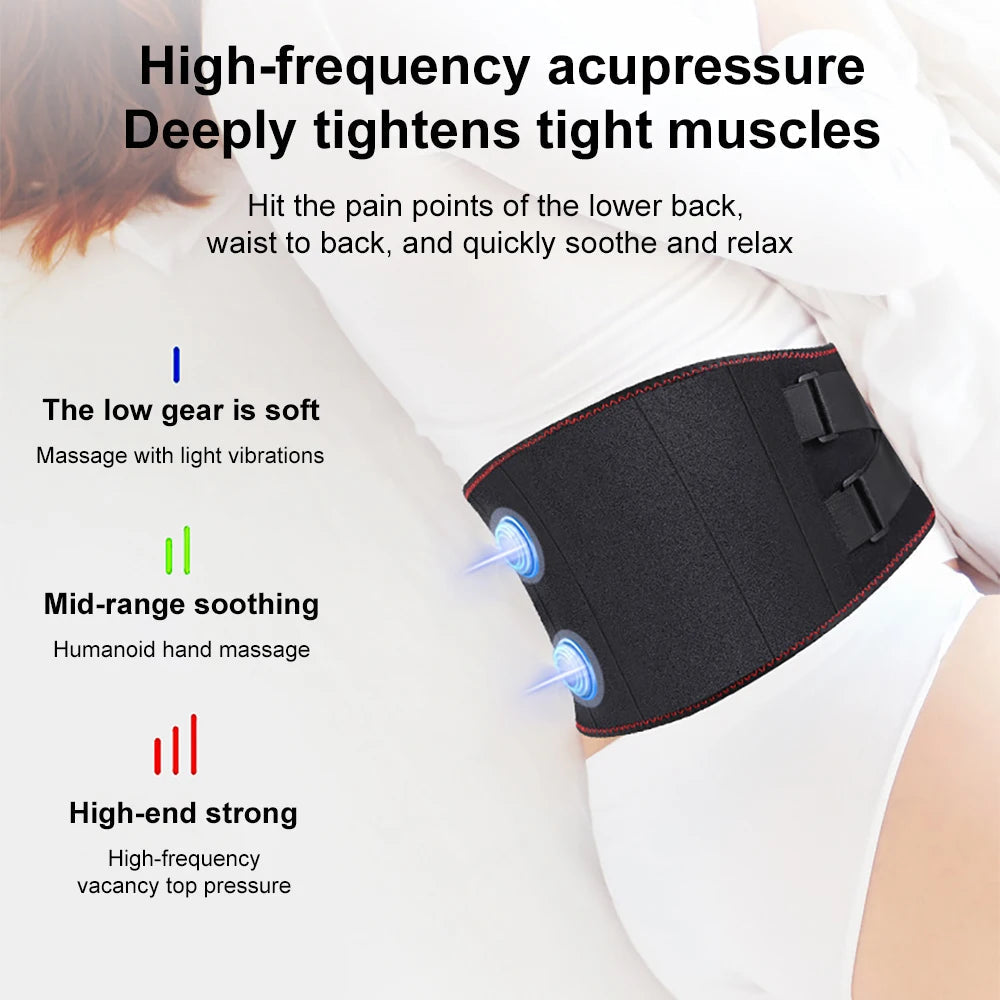 Electric Heating Waist Massage Belt Back Support Warm Hot Compress