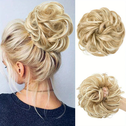 Chic Synthetic Bun Extension with Elastic – Quick Updo, Natural Look