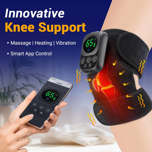 Electric Heating Vibration Knee Pad 360° Wrap Knee Joint Support Brace