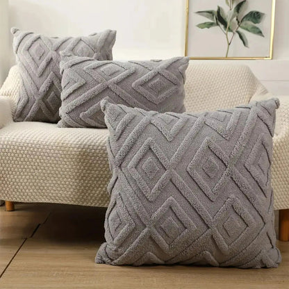 Decorative  Faux Wool Patterned Cushion Cover