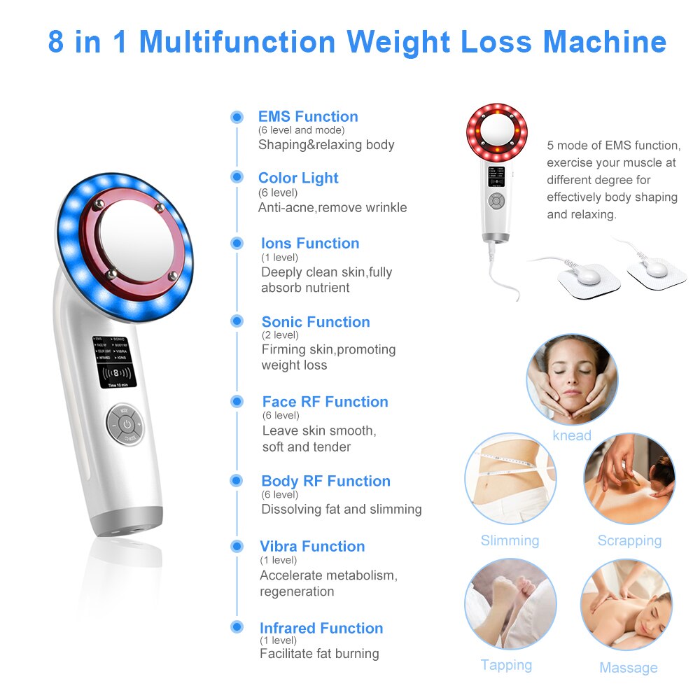 Ultrasonic Cavitation EMS Fat Burner Body Slimming Machine Weight Loss