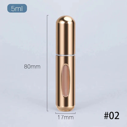 Solid Color 5ml Bottom Flush Rechargeable Perfume Bottle Sprayer Small