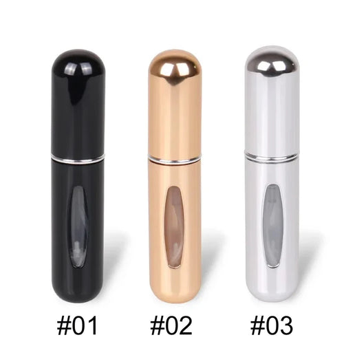 Solid Color 5ml Bottom Flush Rechargeable Perfume Bottle Sprayer Small