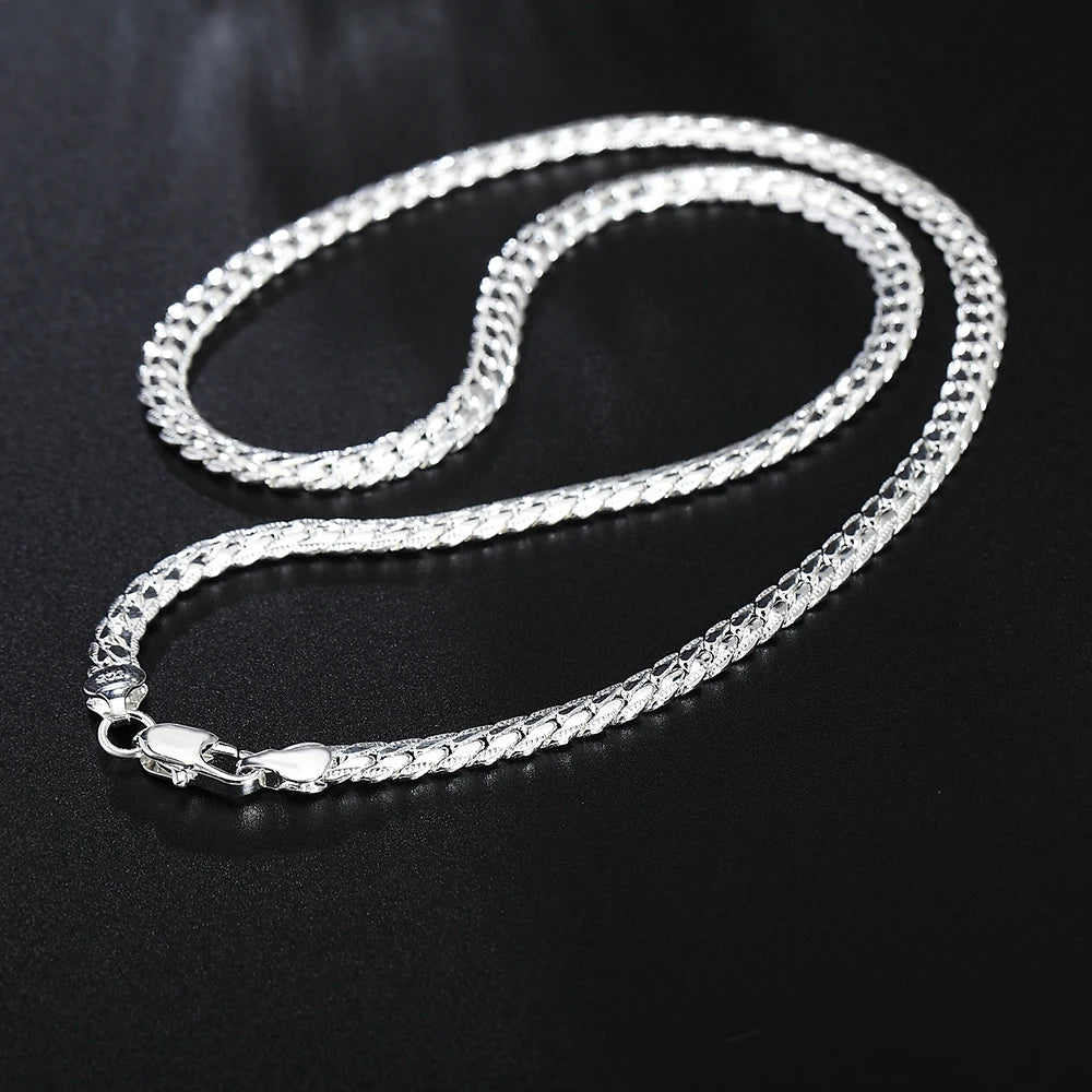 20-60cm 6mm Silver Color luxury brand design noble Necklace Chain For