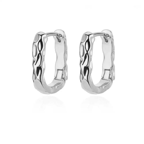 Elegant Round Earrings for Women Girls Luxury Stainless Steel Hoop