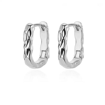 Elegant Round Earrings for Women Girls Luxury Stainless Steel Hoop