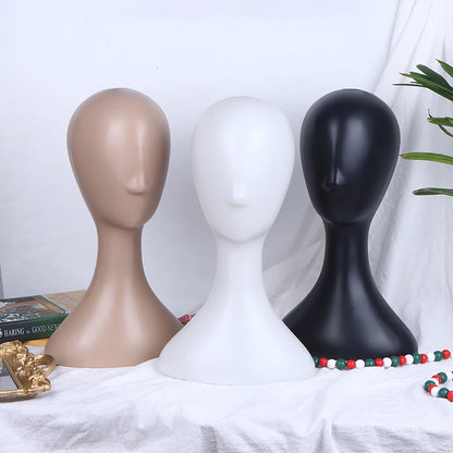 Pro Female Plastic Abstract Mannequin Manikin Head Model Wig Hat Hair