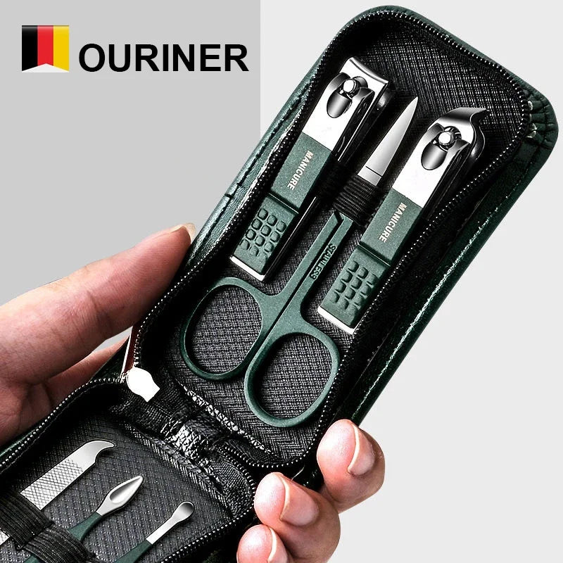 Ouriner New 6 Pcs Portable Luxury Manicure Sets Pedicure Kits Bright