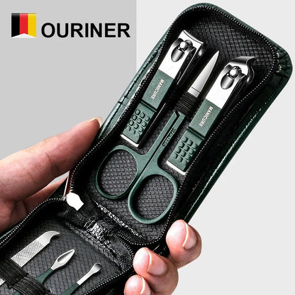 Ouriner New 6 Pcs Portable Luxury Manicure Sets Pedicure Kits Bright