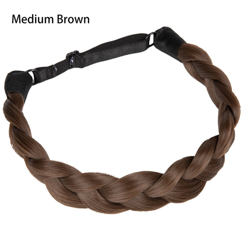 SARLA Synthetic Fishtail Braids Headband Hair With Adjustable Belt