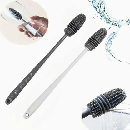 Long Handle Silicone Bottle Brush Cleaning Brush Kitchen Cleaning Cup