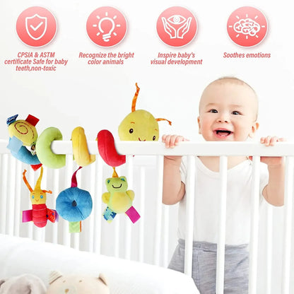 Soft Infant Crib Bed Stroller Toy Creative Spiral Baby Toys For