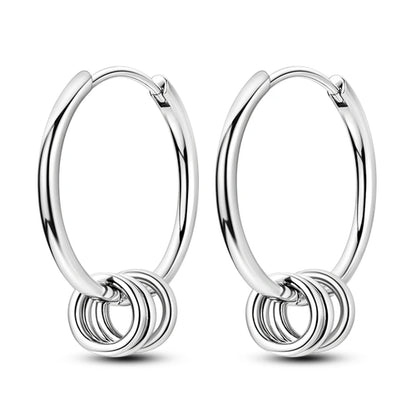 Hot 925 Sterling Silver Geometric Minimalist Series Drop Earrings For