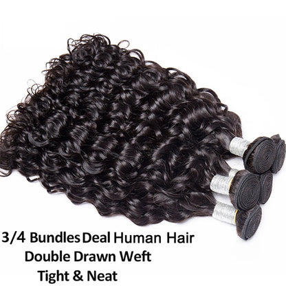 12A Water Wave Bundles Human Hair 100% Unprocessed Virgin Hair Cheap