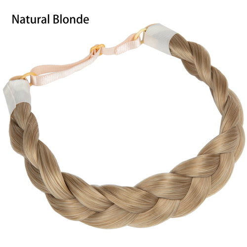 SARLA Synthetic Fishtail Braids Headband Hair With Adjustable Belt