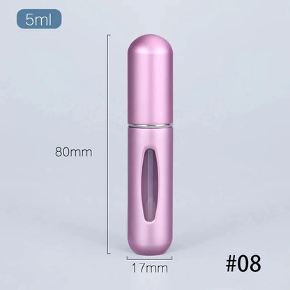 Solid Color 5ml Bottom Flush Rechargeable Perfume Bottle Sprayer Small