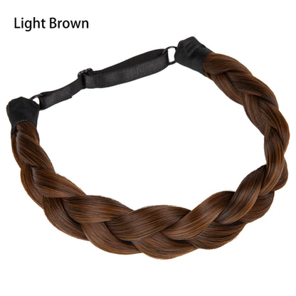 SARLA Synthetic Fishtail Braids Headband Hair With Adjustable Belt