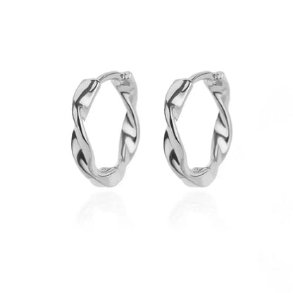 Elegant Round Earrings for Women Girls Luxury Stainless Steel Hoop