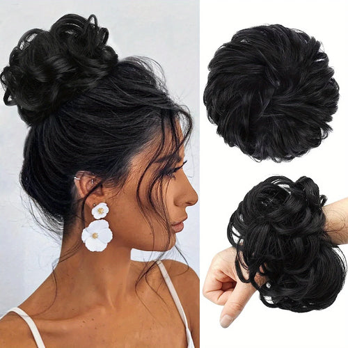 Chic Synthetic Bun Extension with Elastic – Quick Updo, Natural Look