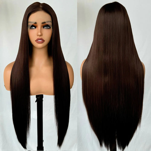 X-TRESS Synthetic Lace Front Hair Wigs for Women 32inch Long Loose