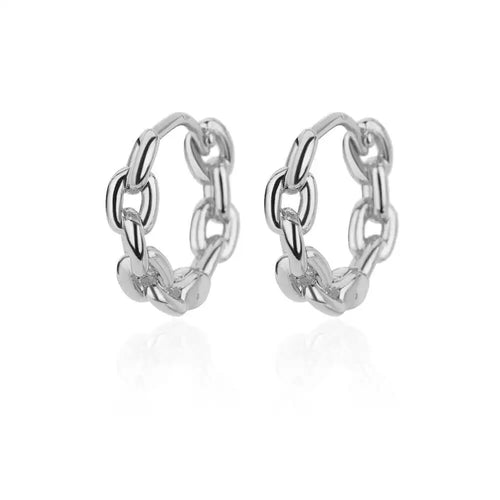 Elegant Round Earrings for Women Girls Luxury Stainless Steel Hoop