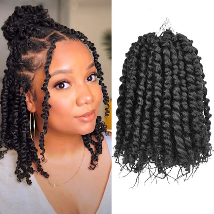 8 Inch Pre-twisted Passion Twist Crochet Hair for Black Women Crochet