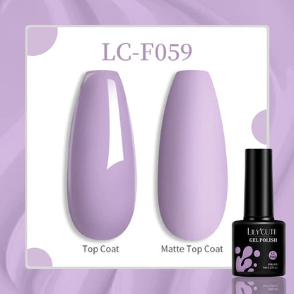 LILYCUTE 129 Colors 7ML Nail Gel Polish Nail Supplies Vernis Semi