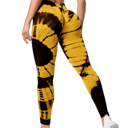 Seamless Leggings for Women Fitness Yoga Pants High Waist Tie Dye