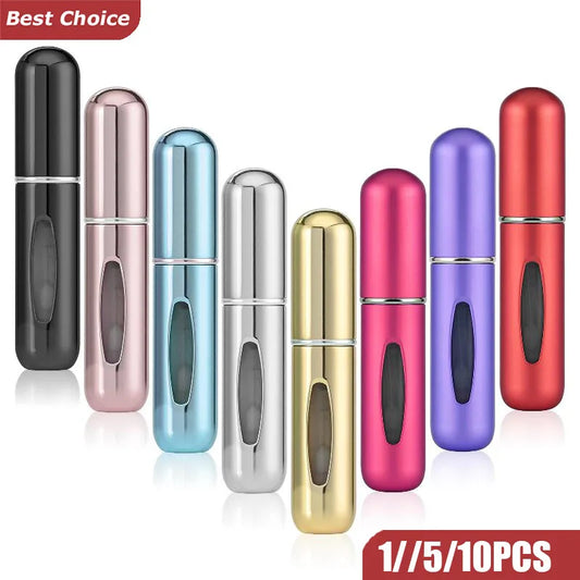 Solid Color 5ml Bottom Flush Rechargeable Perfume Bottle Sprayer Small