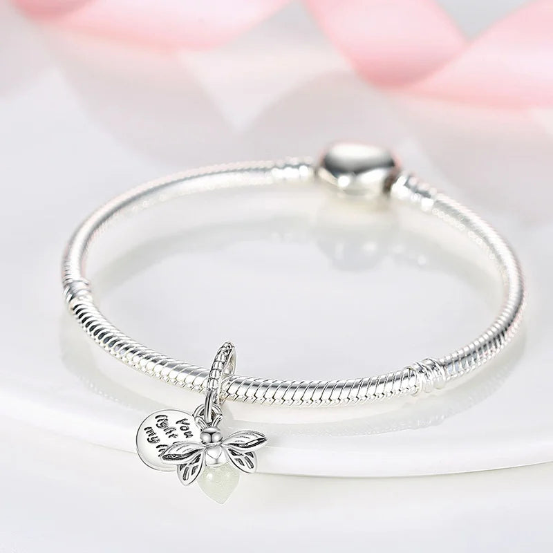 Hot Sale Night Glow Firefly Charm Beads For Pandora 925 Original