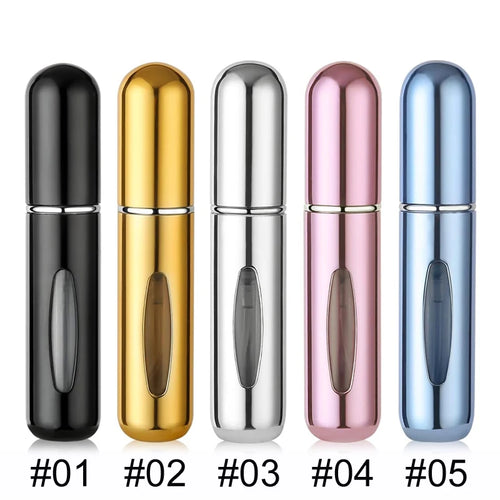 Solid Color 5ml Bottom Flush Rechargeable Perfume Bottle Sprayer Small