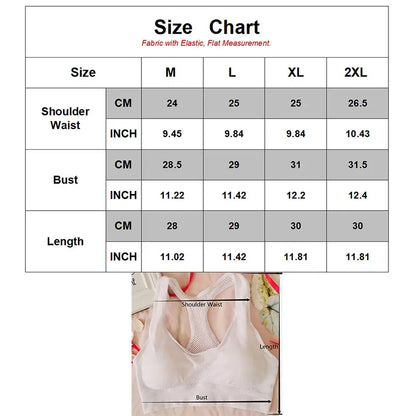 Women Breathable Sports Bra Absorb Sweat Shockproof Padded Gym Running